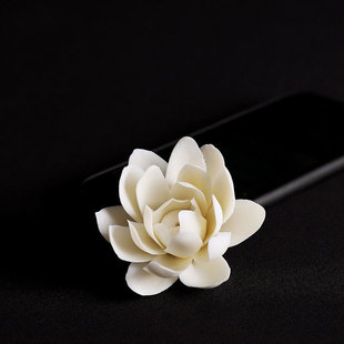 Creative Ceramic Handmade Lotus small size Water Lilies Line Incense Censer Household Sandalwood Incense Censer Incense Insert Ornaments