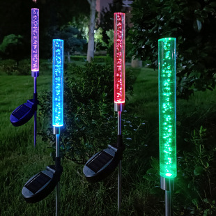Outdoor solar acrylic bubble lamp crystal lamp bubble stick lawn lamp garden decoration Reed stick atmosphere lamp