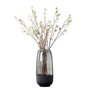 Stitching Color Nordic Frosted Glass Vase Office Desktop Hydroponic Flower-arranging Table Decoration High-grade Sense