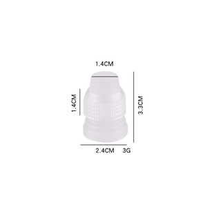 Factory in stock small size large three-color pp plastic converter conversion head cake cream nipple piping nozzle converter