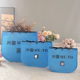 Non-woven tote bag custom eco-friendly shopping clothing store bags women's drawstring hidden buckle shopping bags