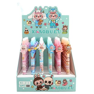 Doll erasable pen blue resin press gel pen 0.5 cartoon writing pen student study stationery