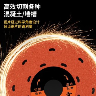 Special cutting piece for rock plate, ceramic tile trimming, 45 degree chamfering piece, angle grinder, flat grinding piece, ultra-thin non-chipping edge cutting piece