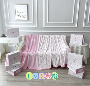 Trendy Brand New Style Blanket Light Luxury Flannel Nap Blanket Dormitory Sofa Office Nap Blanket