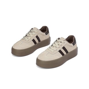 Thick-soled increased German training shoes women's 2024 autumn and winter new retro casual national fashion skate shoes Korean-style versatile white shoes