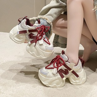 Same this year's Torre Shoes All-match Women's Shoes 2024 New Summer Thick-soled Increased Casual Shoes Breathable