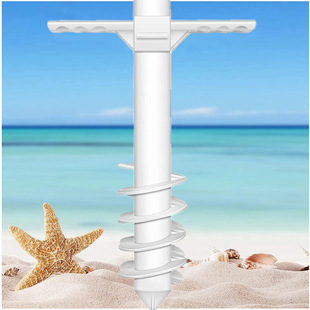 Amazon Explosions Beach Spiral Ground Insert Outdoor Parasol Ground Anchor Three Spin Five Spiral Foot sand anchor