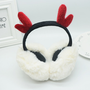 Antler earmuffs Korean cute winter warm plush antler earmuffs fashion earmuffs Christmas earmuffs factory direct sales