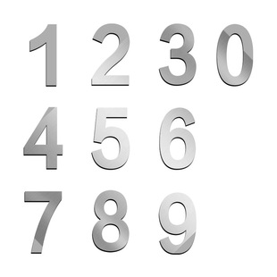 Acrylic number plate cross-border digital mirror decoration wall stickers layout home hotel apartment number plate with adhesive