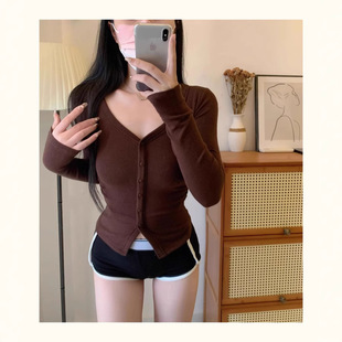 Meat-covered small waist never out of date classic tee bottoming inner sweater slim-fit versatile top women's spring and autumn