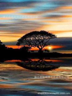 Cross-border hot sale 5d Diamond painting full diamond seaside dusk landscape Cross Stitch Decorative painting factory direct sales