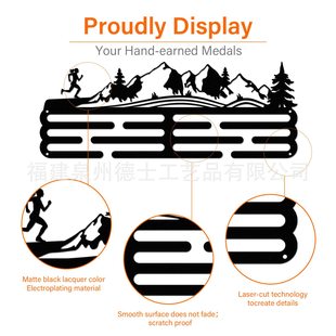 Cross-border iron medal hook creative medal rack running medal display rack home storage rack metal