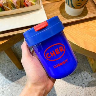 Mini Ton Ton Cup Women's Cute Plastic Cup Simple Portable High-value Straw Cup Small Capacity Coffee Handy Cup