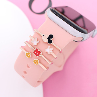 Подходит для ремешка для часов Apple Watch, Декоративного Кольца, универсальный силиконовый ремешок для часов Apple Watch, декоративное кольцо, декоративный гвоздь