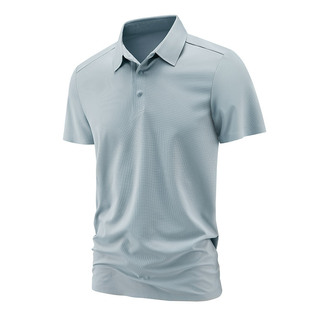 2025 New Quick Dry T-Shirt Men's Short Sleeve Lop Business Seamless Polo Shirt