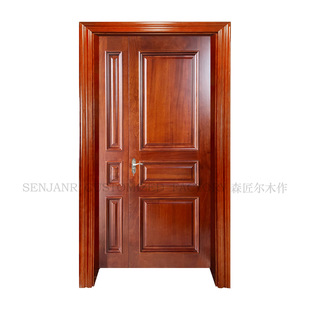Foshan pure solid wood door original wood door oak door factory direct sound insulation swing door wholesale bedroom room paint door