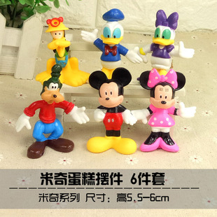 Cartoon Mickey Cake Decoration Ornaments Mickey Mouse Donald Duck Birthday Baking Decoration Doll Toy Model Handmade