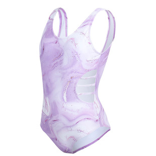 European and American Girls' one-piece swimsuit printing fashion medium and big children 130-160 swimsuit Amazon girls' swimsuit now