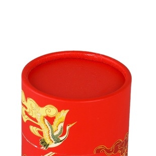 Red Spring Festival Couplet Paper Tube Packaging 2025 New Year Festive Hot Stamping Couplet Paper Can Packaging Box Kraft Paper Wholesale