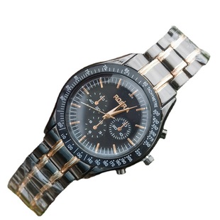 Factory direct watch men's new fake three-eyed men's casual simple scale business steel quartz watch