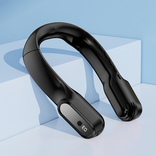 Новый стиль шейный вентилятор USB зарядка цифровой дисплей Портативный безлопастный вентилятор Спорт на открытом воздухе бесшумный складной небольшой вентилятор