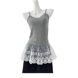 Black Stacked Wear Lace Camisole Women's Inner Wear Spring and Summer Sleeveless Bottoming Outer Wear Slim-fit Top 2025 New
