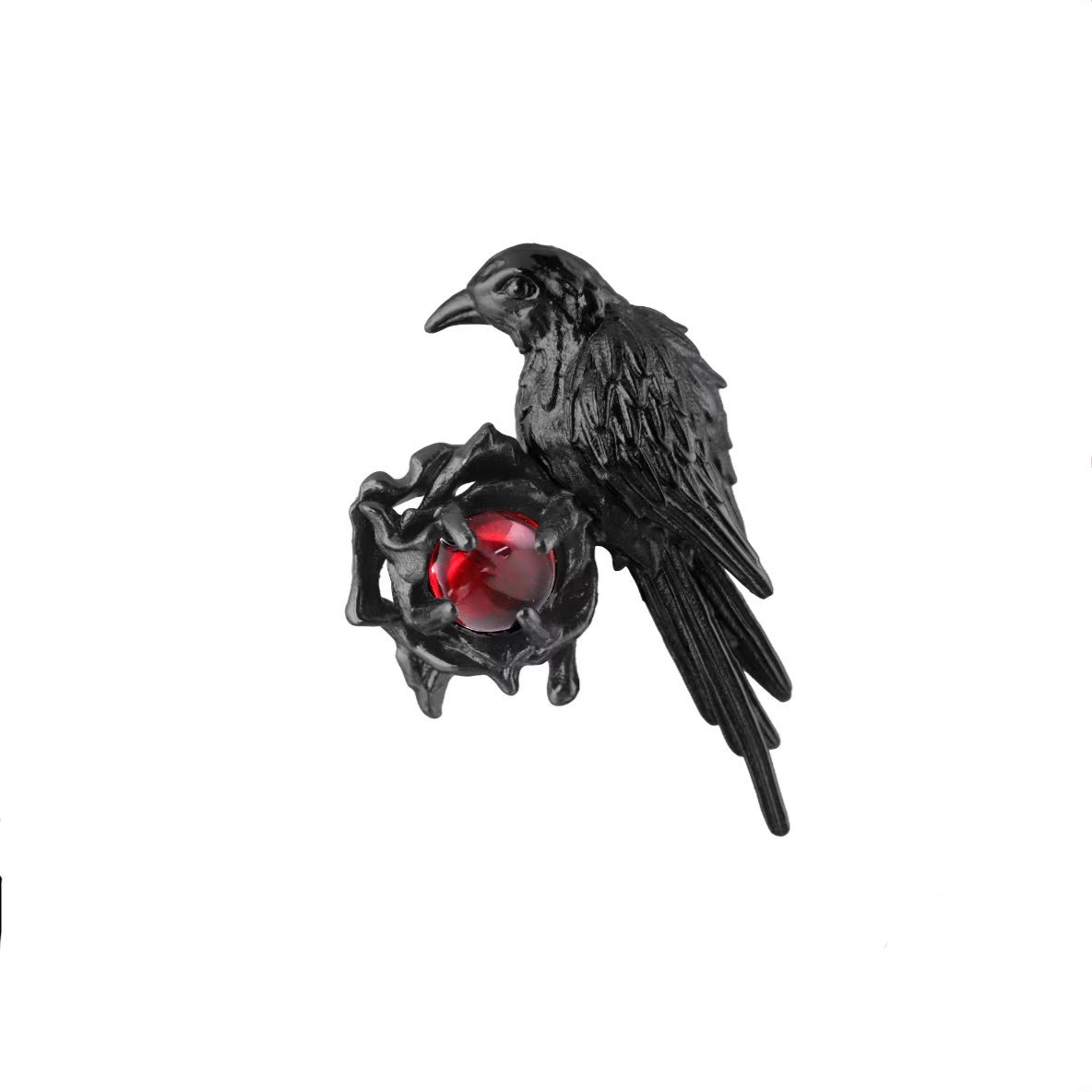 Crow Brooch Niche Design High-End Dark Suit Accessories Outfit Accessories
