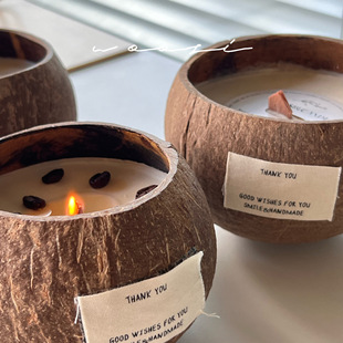 Coconut Shell Aromatherapy Candle Gift Box Atmosphere Small Class Bedroom Creative Fragrance Birthday Gift Accompanying Hand Ornament Gift
