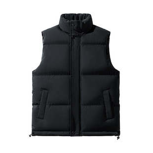 Autumn and Winter Fashionable Men's Cotton Vest for Chubby Youth Fat plus size Loose Shoulder Jacket Cold-resistant Warm Sleeveless Vest