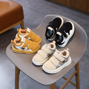 Boys' Sneakers 2025 Spring New Children's Shoes Girls All-match Soft Sole White Shoes Children's Non-slip Sports Casual Shoes
