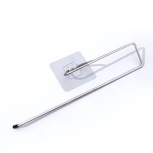 Plastic Adhesive Hook Strong Transparent Non-Marking Self-Adhesive Punch-Free Wall Nail-Free Coat Hook Stainless Steel Hook Kitchen