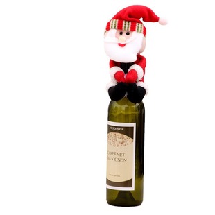 Christmas home decorations Christmas doll wine bottle set small wine bottle neck holding piece wine bottle set decorations