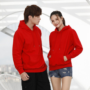 Thickened silver fox velvet pullover hoodie terry sweater custom advertising shirt casual overalls custom printed embroidered logo