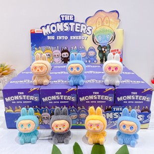 New Cartoon Flocking Hand-made Blind Box High Color Value Cute Cute Mini Doll Desktop Ornaments Trendy Model
