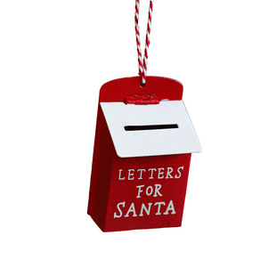 Christmas New Christmas Tree Christmas Santa Claus Mailbox Iron Painted Decoration Pendant Holiday Decorations