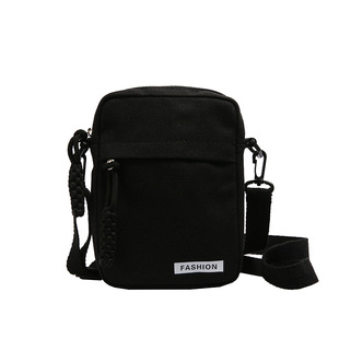 Western-style Simple Small Square Bag Trendy Vacant Student Girl's Mobile Phone Bag All-match Canvas Single-shoulder Crossbody Casual Women's Bag