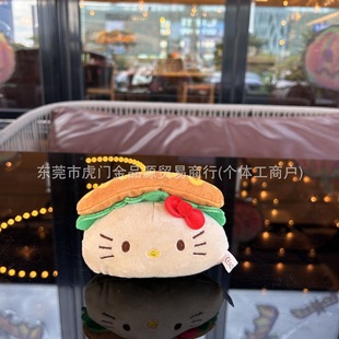 Пятно милый гамбургер Sanrio Hот-дог Sendho KTs Тост Hello Kitty плюшевая кукла