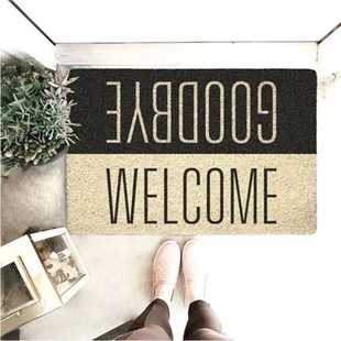 Door Mat Text Creative Door Mat Silk Ring Cutting Door Non-Slip Carpet Fun Foot Mat in stock