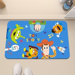 Мультяшная игрушка История ванной комнаты коврик для ванной комнаты диатомовая грязь впитывает воду быстро высушенные ножные коврики для туалета дверной коврик