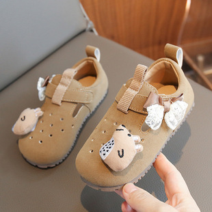 2025 spring new children's shoes little girl sweet cartoon princess shoes Korean style all-match girls Birkenneth shoes