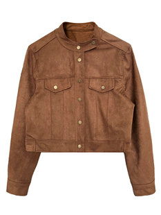 Luxi suede short coat for women Autumn new design sweet cool motorcycle tooling jacket top 7062