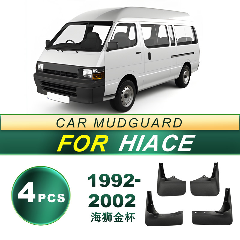 1992-2002 yillarda ishlab chiqarilgan Toyota Hiace va Jinbei avtomobillari uchun mos bo'lgan bu qismlar shinalar uchun loy himoyalari va yumshoq loy himoyalari uchun o'zgartirilgan qismlardir.