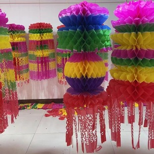 Qingming Festival Environmentally Friendly Paper Lanterns for Sacrificial Funeral Supplies Lanterns for Visiting Graves to Commemorate Graves and Floating Colorfulful Lanterns Wholesale