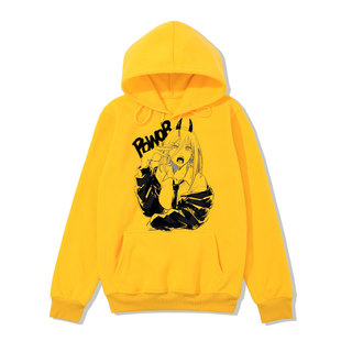 Chain Saw Man Chainsaw Man Fall/Winter Couple fleece-lined Loose Sweater Hoodie anime hoodie Foreign Trade