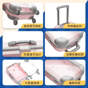 Hot Sale Mini small size Solid Color Trolley Case Cosmetic False Eyelash Storage Large Capacity Universal Wheel Luggage Case