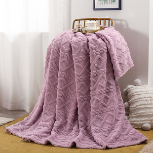 Single Layer Tower Skin Fleece Solid Color Blanket Home Simple Office Nap Blanket Air-conditioning Blanket Cover Blanket Blanket Wholesale