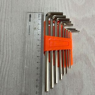 Cross-border Allen wrench set flat head 8-piece set long and short plus hard nickel-plated L-shaped wrench set manufacturers wholesale
