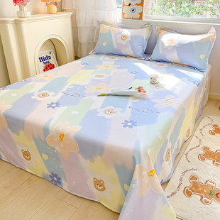 100 cotton sheets single 1.2 m student dormitory single children cotton sheets 1.5 m bed double size