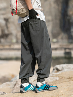 Mountain Outdoor Breathable Thin Quick-drying Men's Casual Pants Trendy Brand Summer Hiking Sports Cool Ice Silk Pants for Men
