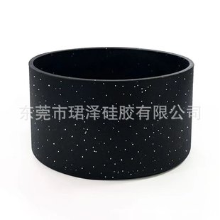 in stock silicone thermos cup cover non-slip high temperature space cup bottom cover diameter 7.5cm9cm silicone glitter cup cover